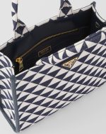 Small Prada Symbole Embroidered Fabric Handbag - Image 4